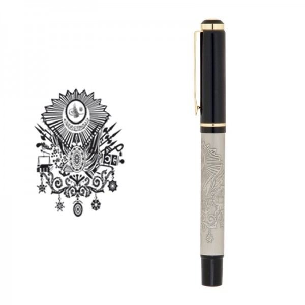 RD-17910 661-R Tuğra Kabartma Figürlü Metal Roller Kalem