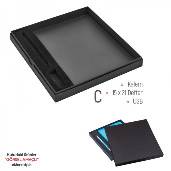 RD-23202 KT-941 Siyah-F (flaşlı) Hediye Set Kutusu