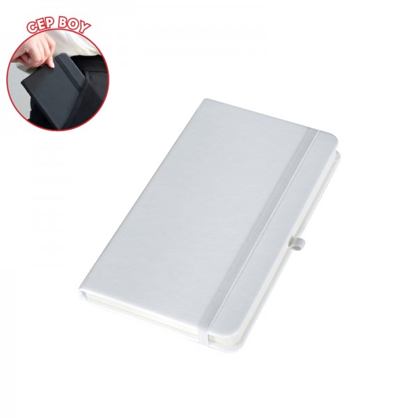 RD-18156 Beyaz Termo Deri Defter RD-18156 Beyaz Termo Deri Defter