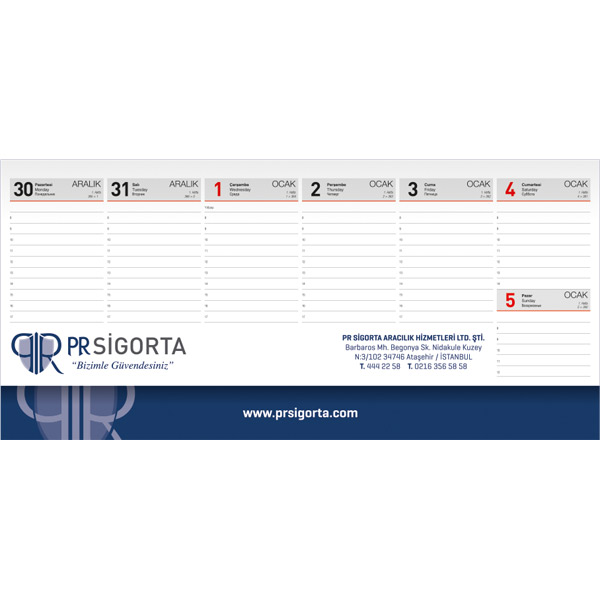 RD-21819 Spiralli Haftalık Sümen